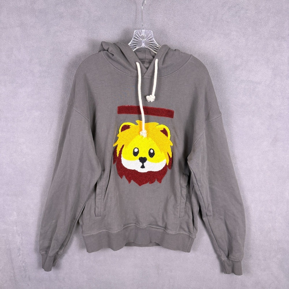RAWGEAR Hoodie Bradley Martyn LION Pullover Gray Size S Embroidered Sweater 3D